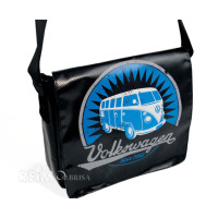 VW Collect. сумка на плече "Bulli" чорна, з брезенту вантажівки, 28х23х7см