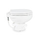 Унітаз-вакуум Dometic VacuFlush 5006 короткий з металевою педаллю змиву та зливом через підлогу біли