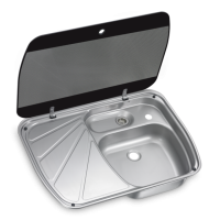 Раковина і сушка зі склянною кришкою 600 445мм Dometic SNG 6044