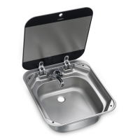 Квадратна мийка зі скляною кришкою Dometic SNG 4244 420 x 440 мм