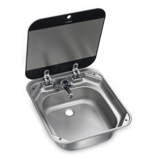 Квадратна мийка зі скляною кришкою Dometic SNG 4244 420 x 440 мм