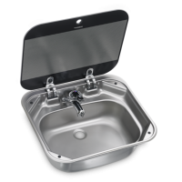 Квадратна мийка зі скляною кришкою Dometic SNG 4237