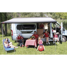 Маркіза в касеті F65L 400 Deep Black Royal Grey Fiamma