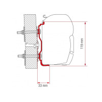 Кронштейн-перехідник для маркізи F45-F70 Kit Hymer 2016 Fiamma