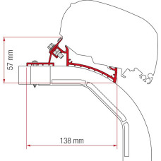 Кронштейн-перехідник для маркізи F80-F65 Kit Arca-Mobilvetta K-Yacht Fiamma
