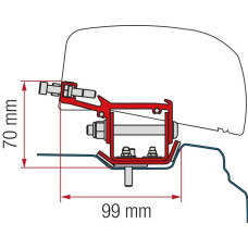 Кронштейн-перехідник для маркізи F40van Kit Renault Trafic L2 (LHD + RHD) Fiamma