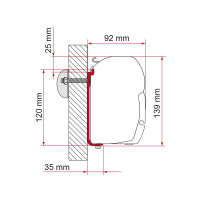 Кріплення AS 450 для маркізи F45 - Fiamma