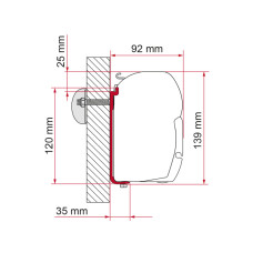 Кріплення AS 450 для маркізи F45 - Fiamma