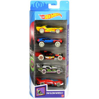 Подарунковий набір з 5 машин Hot Wheels HW Glow Wheels 01806