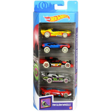 Подарунковий набір з 5 машин Hot Wheels HW Glow Wheels 01806