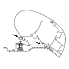 Кріплення для дахової маркізи ADAPTER PR-DUCATO+JUMP+BOX-3PCS