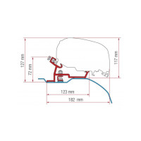 Кріплення маркізи F80 F65 Kit Ducato Jumper Boxer H2 L2 L3 від 06.2006 - Fiamma