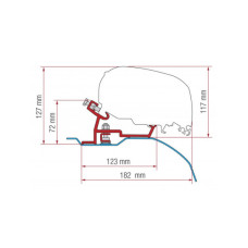 Кріплення маркізи F80 F65 Kit Ducato Jumper Boxer H2 L2 L3 від 06.2006 - Fiamma